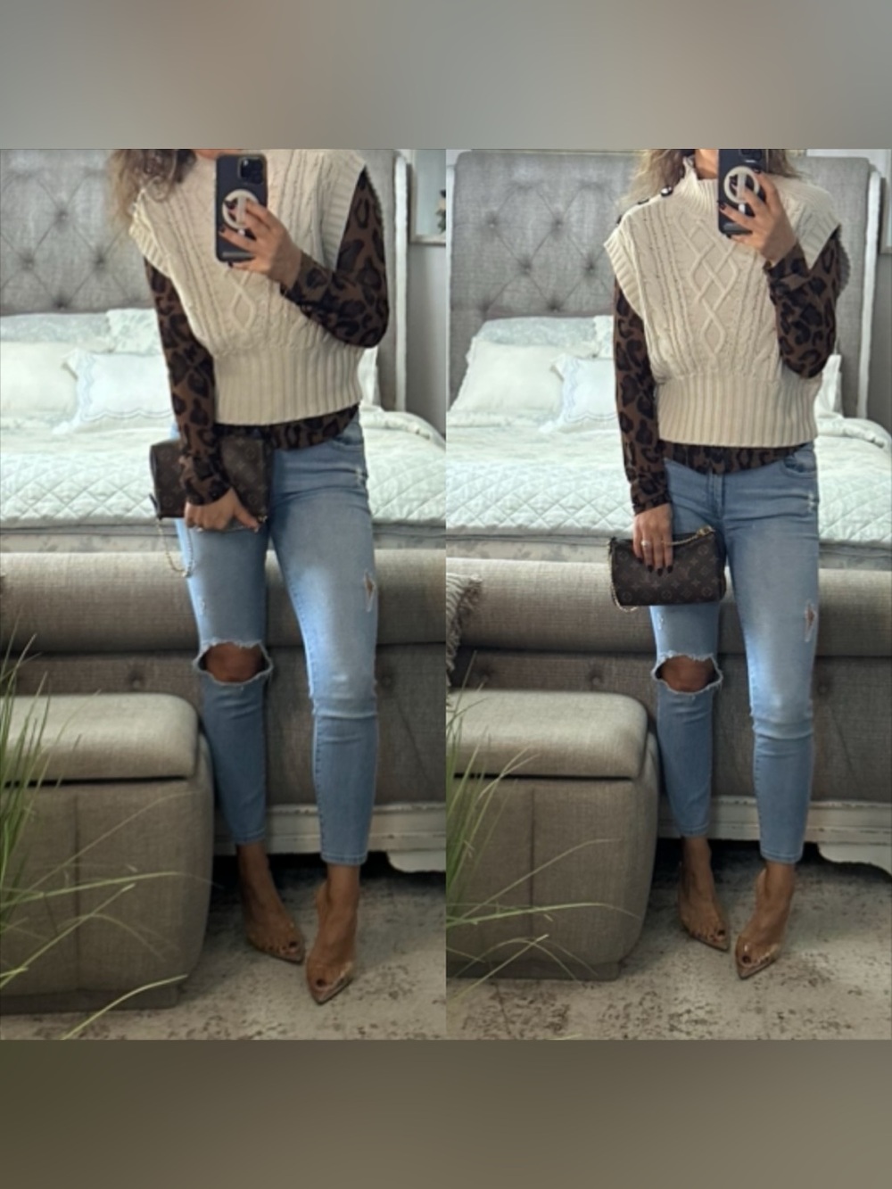 New🤎🍂 🐆 Fall Leopard Button Top - Picture 2 of 11